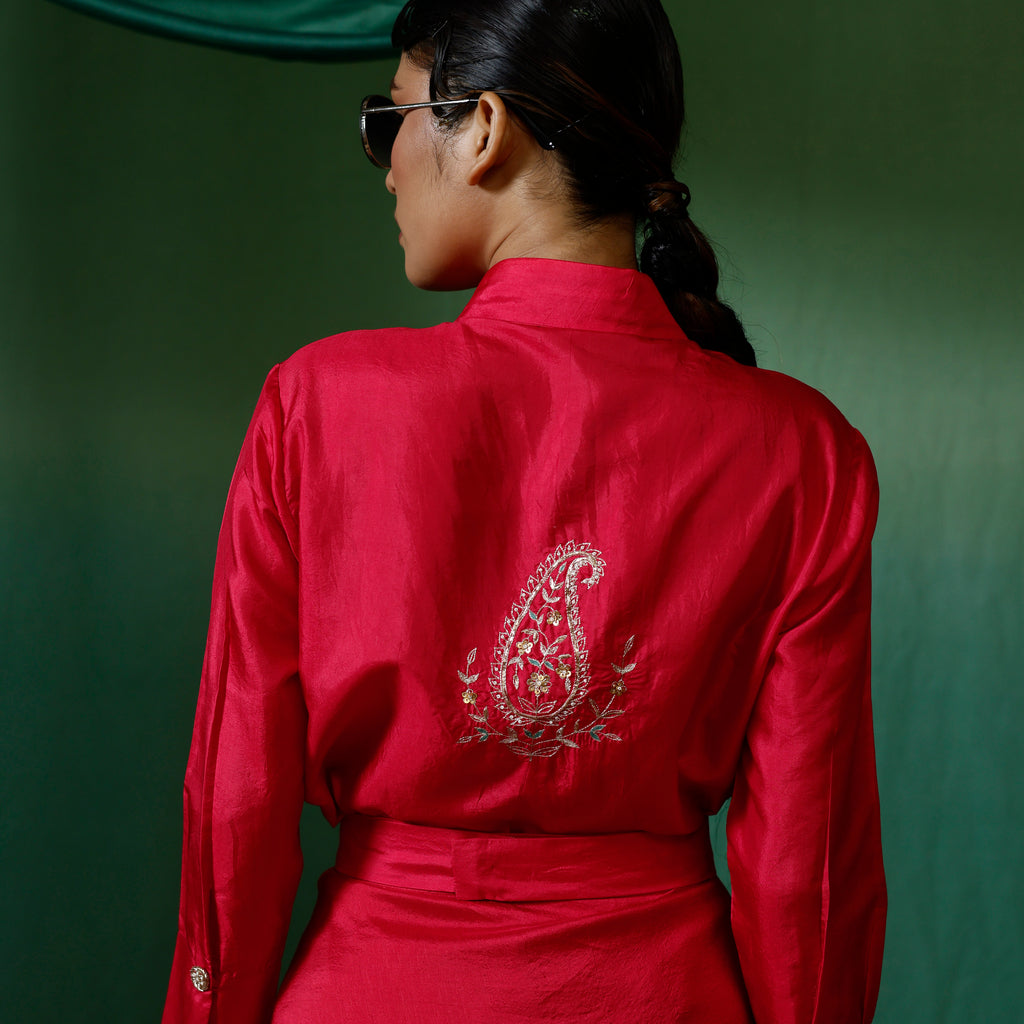 Roop drape skirt set